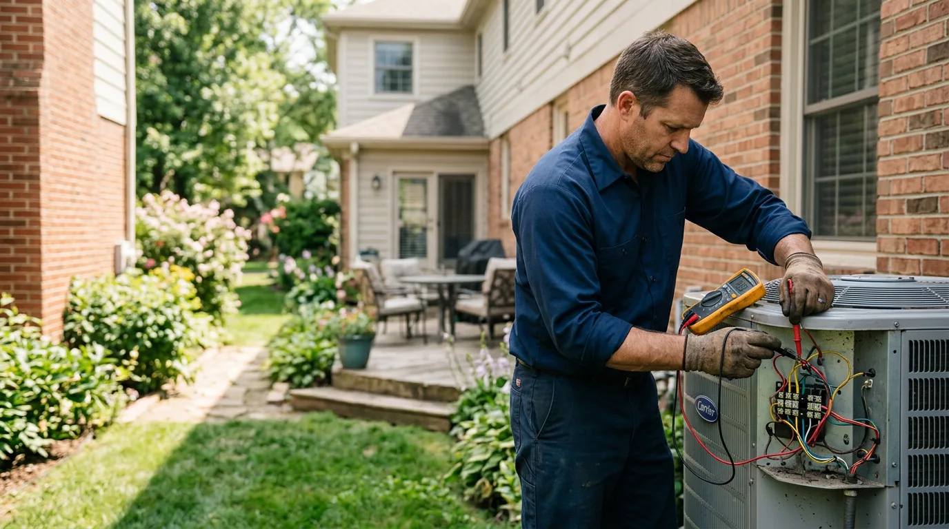 HVAC technician working near Lake Mills, IA